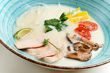soup with coconut milk and vegetables