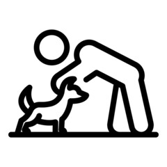 Puppy dog icon outline vector. Pet walk. Animal canine