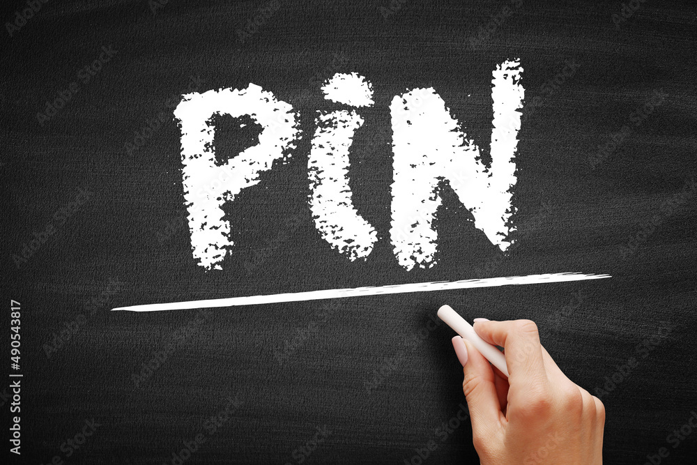 Poster pin personal identification number - passcode used in the process of authenticating a user accessing