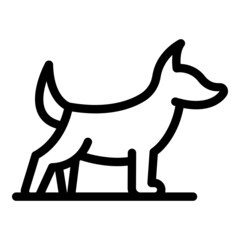 Obraz premium Cute dog icon outline vector. Walk pet. Summer park