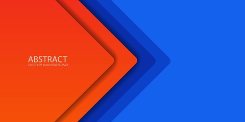 Orange and Blue background vector overlap layer for background design. Modern arrows style.can be used on posters,banner,web and any more. eps10 vector