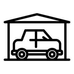 Car parking tent icon outline vector. Vehicle zone. Place space