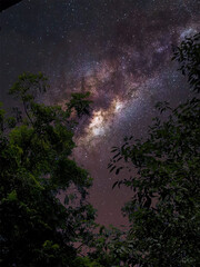 Fototapeta na wymiar sky with stars and clouds