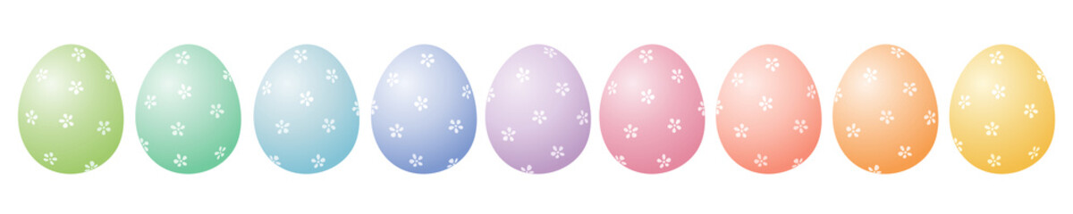 Easter eggs rainbow colors isolated vector