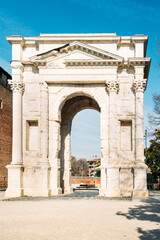 Verona, Italy - The Roman arch of the Gavi, located along the ancient Via Postumia