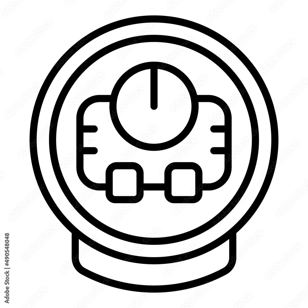 Poster waffle maker timer icon outline vector. iron machine. belgian cooker