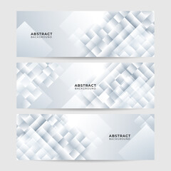 Vector abstract graphic design banner pattern background template. White abstract banner background