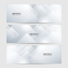 Vector abstract graphic design banner pattern background template. White abstract banner background