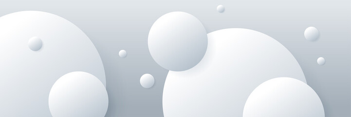 Vector abstract graphic design banner pattern background template. White abstract banner background