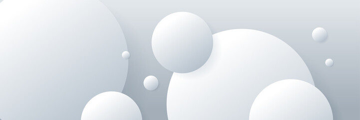 Vector abstract graphic design banner pattern background template. White abstract banner background