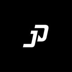 JP initial letter template logo design