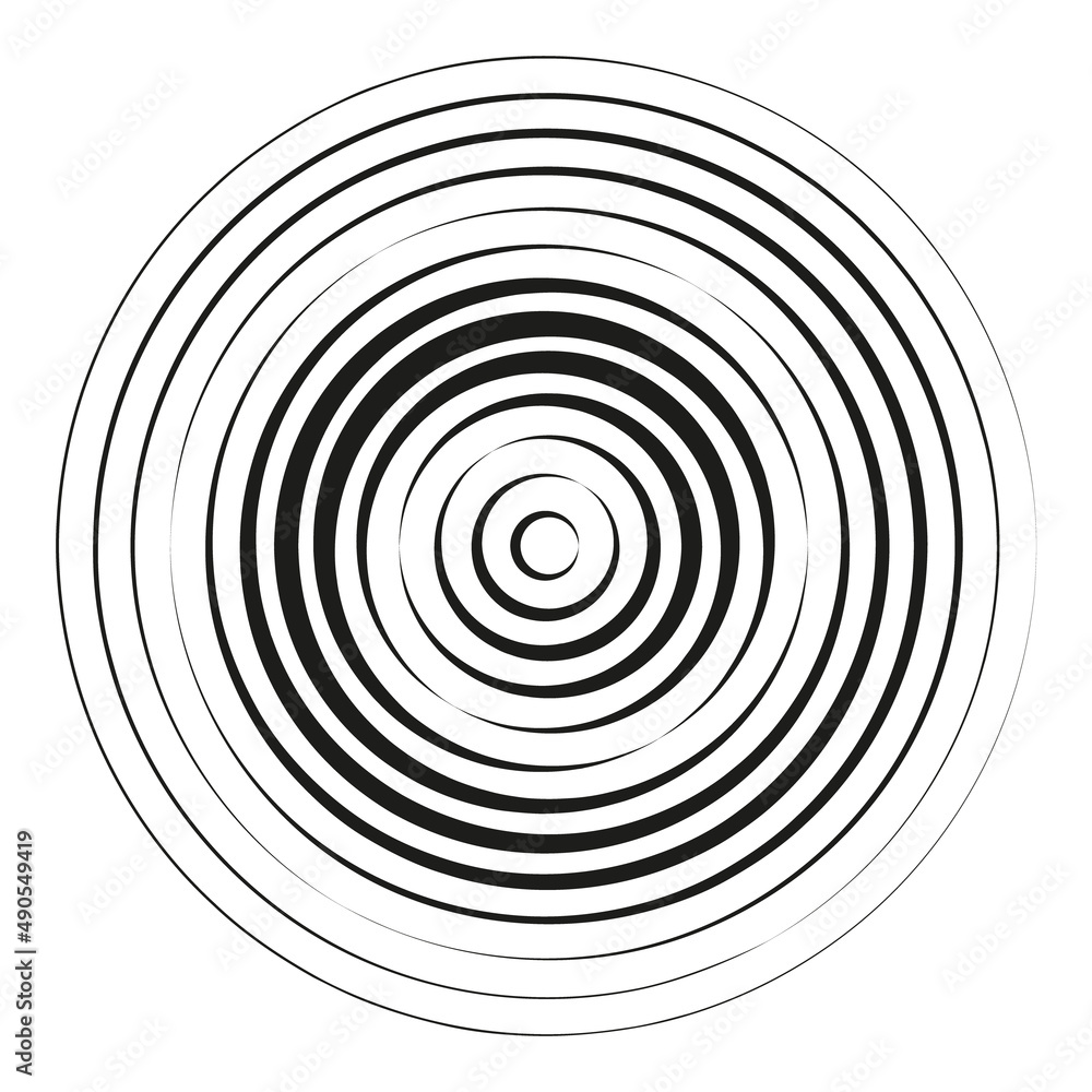 Poster halftone line. round faded geometric pattern. black circle isolated on white background for design p