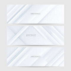 Vector abstract graphic design banner pattern background template. White abstract banner background