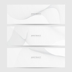 Vector abstract graphic design banner pattern background template. White abstract banner background