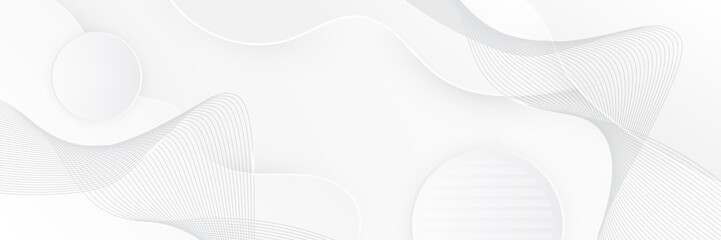 Vector abstract graphic design banner pattern background template. White abstract banner background