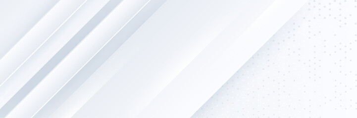 Obraz premium Vector abstract graphic design banner pattern background template. White abstract banner background