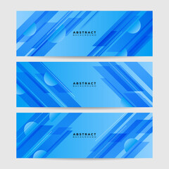 Vector abstract graphic design banner pattern background template. Blue abstract banner background