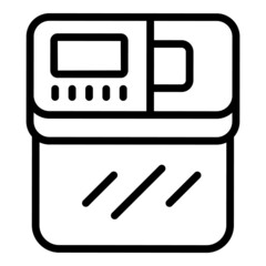 Bakery bread machine icon outline vector. Food processor. Button control