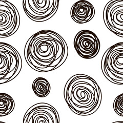 Hand drawn abstract seamless pattern background. illustration