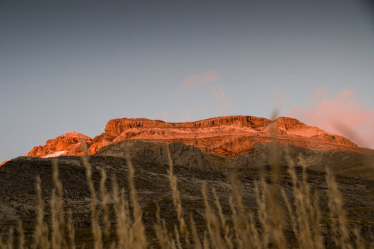 Ordesa valley Mountains at sunset