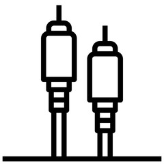 COAXIAL line icon,linear,outline,graphic,illustration