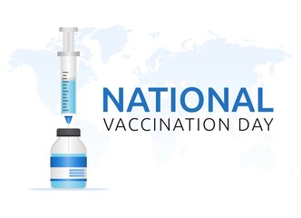 vector graphic of national vaccination day good for national vaccination day celebration. flat design. flyer design.flat illustration.