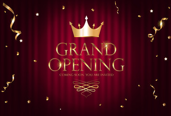 Grand Opening Luxury Invitation Banner Background. Illustration