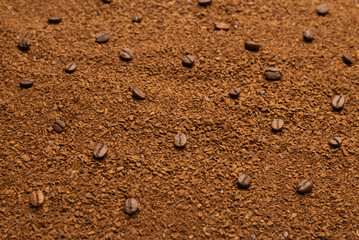 Instant coffee isolated on a background.