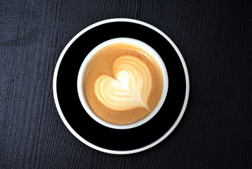Cap of coffee brown and tasty