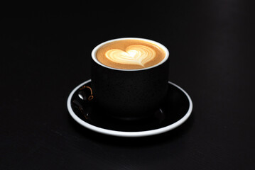 Cap of coffee brown and tasty