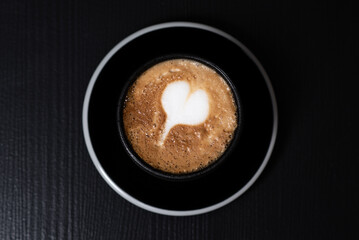 Cap of coffee brown and tasty