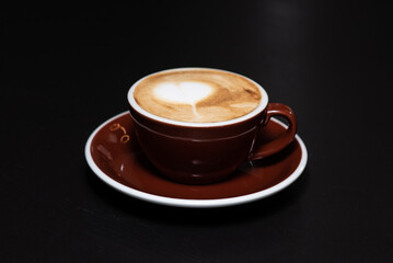 Cap of coffee brown and tasty