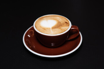 Cap of coffee brown and tasty