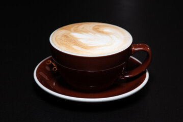 Cap of coffee brown and tasty