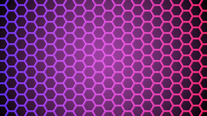 Purple hexagon background with blur