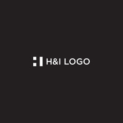 H  I INITIAL LOGO DESIGN VECTOR