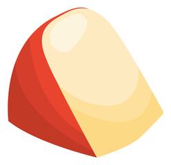 Gouda icon. Yellow hard dutch cheese. Tasty edam piece