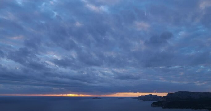 sunset at the Cassis bay, Provence, France