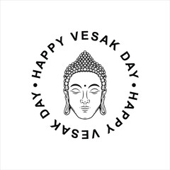 Happy vesak day illustration