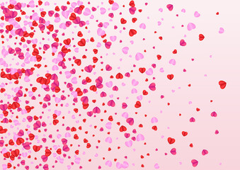 Lilac Confetti Background Pink Vector. Color Illustration Heart. Fond Wedding Texture. Violet Confetti Cute Backdrop. Pinkish Shape Pattern.