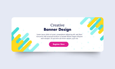 social media banner vector template. we banner template. creative banner design.