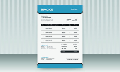 Obraz premium Business Invoice design vector template