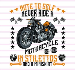 Fototapeta na wymiar motorcycle t shirt and svg design