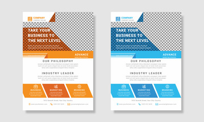 Simple Geometric Business Flyer layout