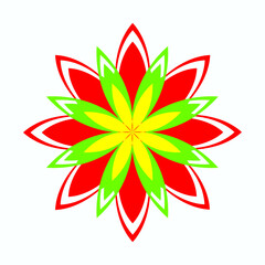 Obraz premium Vector Beautiful Colored Flower Design