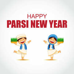 vector illustration for Happy Parsi new year, Navroj Mubarak