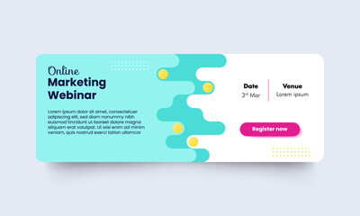 social media banner vector template. we banner template. creative banner design.