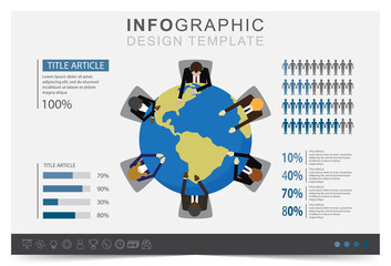 World population, modern infographic template, presentation business infographic template, icon set