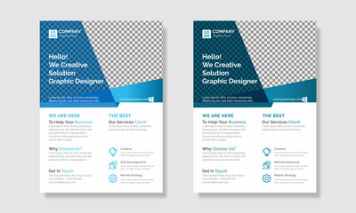 Simple Geometric Corporate Flyer layout