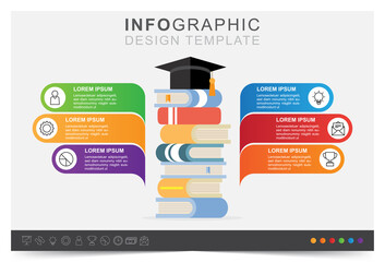 Course of study, modern infographic template, presentation business infographic template, icon set